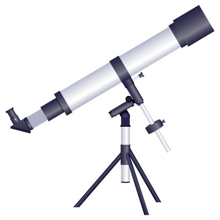 Telescope vector graphic on a white backgroundのイラスト素材