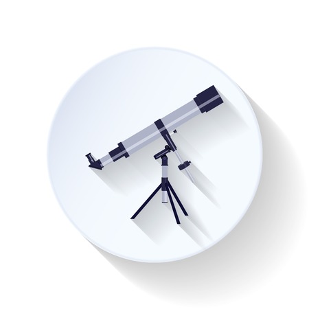 Telescope flat icon illustration vector graphic designのイラスト素材