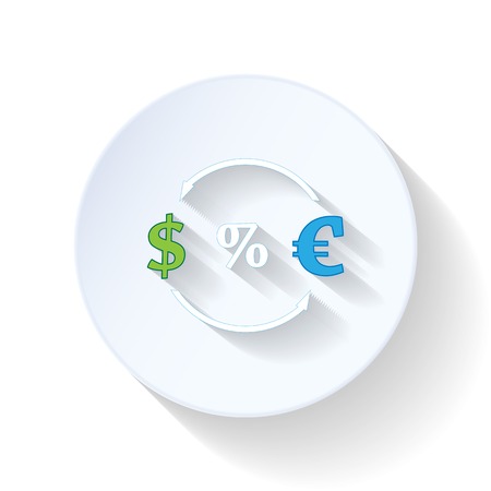 Currency exchange flat icons set graphic illustrationのイラスト素材