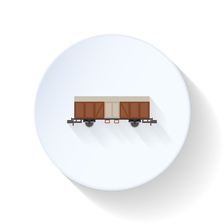 Boxcar flat icon vector graphic illustration designのイラスト素材