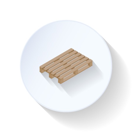 Wooden pallet flat icon vector graphic illustrationのイラスト素材
