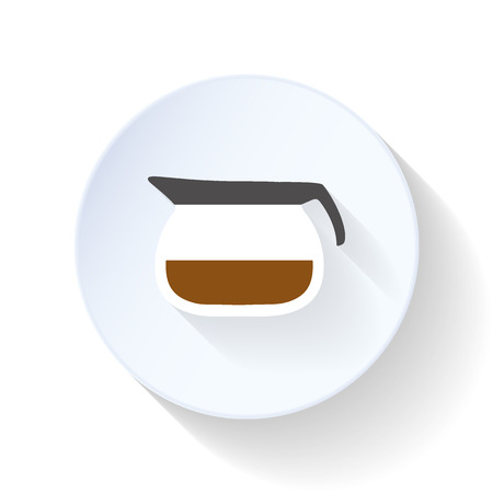 Cup of coffee flat icon design vector graphic illustrationのイラスト素材