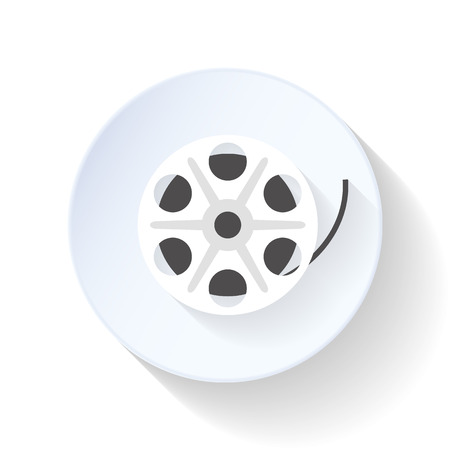 Movie film flat icon design vector graphic illustrationのイラスト素材