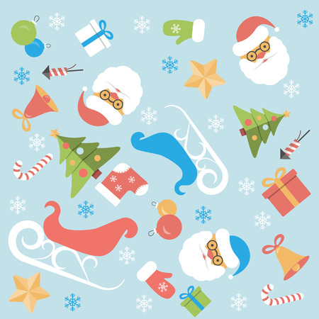 Christmas background flat design vectir graphic illustrationのイラスト素材
