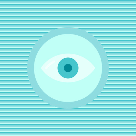 Eye color flat icon vector graphic illustrationのイラスト素材