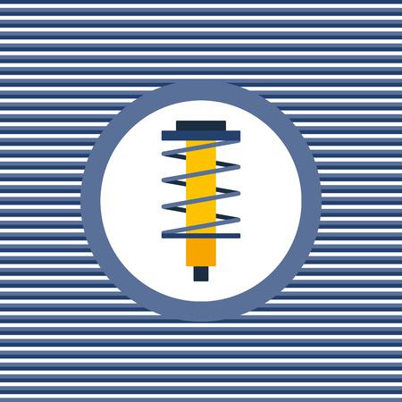 Shock absorber color flat icon graphic illustrationのイラスト素材