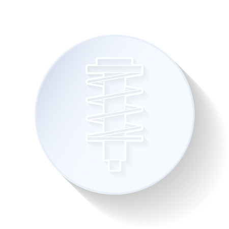 Shock absorber thin lines icon graphic illustrationのイラスト素材
