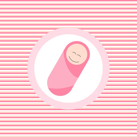 Newborn color flat icon vector graphic illustrationのイラスト素材