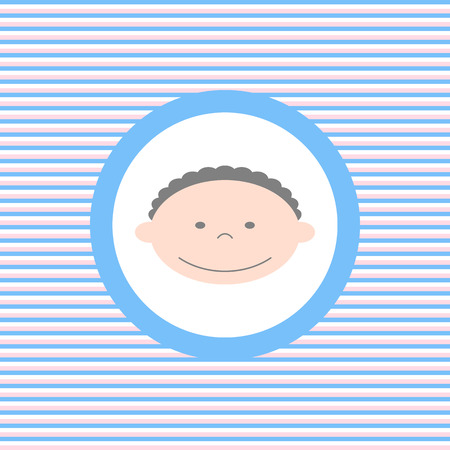 Baby boy color flat icon vector graphic illustrationのイラスト素材