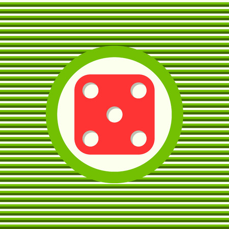 Dice color flat icon vector graphic illustrationのイラスト素材