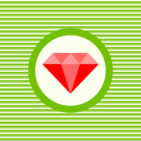 Ruby color flat icon vector graphic illustrationのイラスト素材
