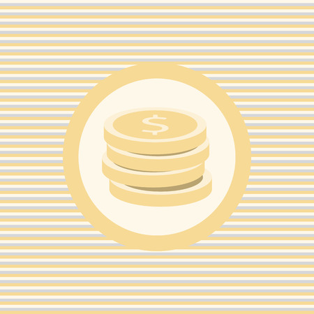 Coins color flat icon vector graphic illustrationのイラスト素材