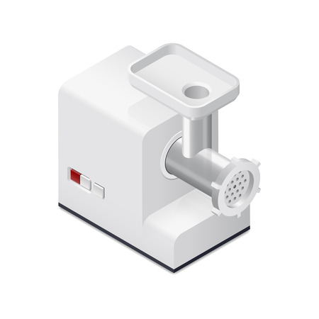 Meat mincer detailed isometric icon vector graphic illustrationのイラスト素材
