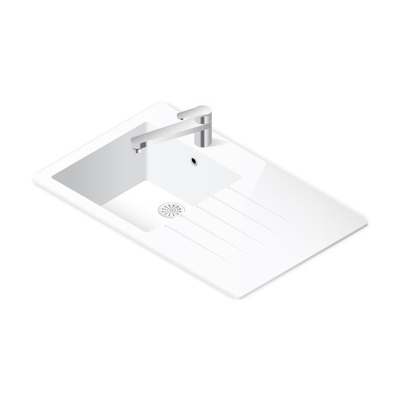 Kitchen sink isometric icon vector grasphic illustrationのイラスト素材