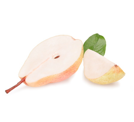 tasty pear isolated on white backgroundの写真素材