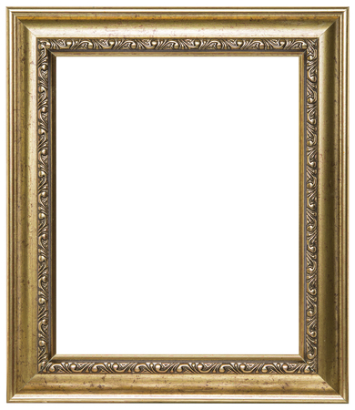 Wood frame isolated on a white backgroundの写真素材