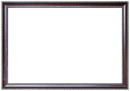 Wood frame isolated on a white backgroundの写真素材