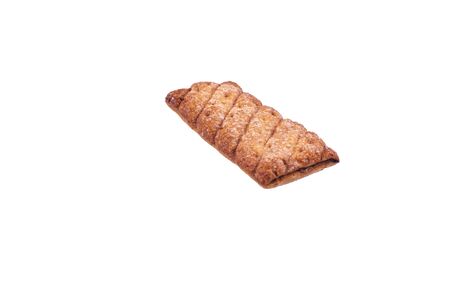 Cookies with sugar and raisins on a white background