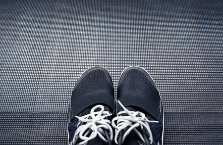 Closeup image of a crossfit sneakersの写真素材