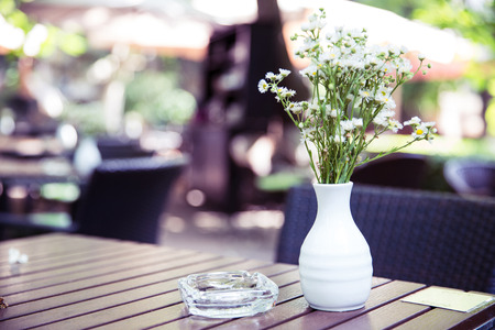 Restaurant table outdoors