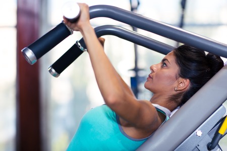 Portrait of a fitness woman workout in gym