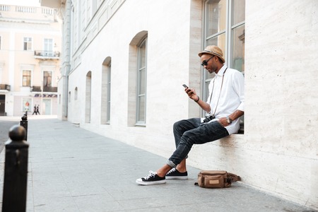 Image of cool black man on the streetの写真素材