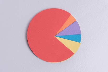 Picture of business graphics isolated over grey background.の写真素材