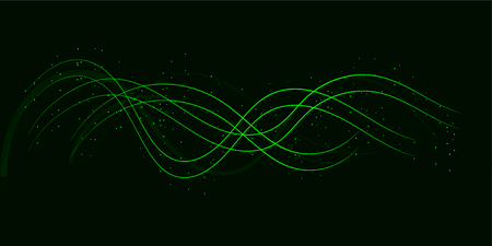 Background design of sine waves and lights. Vector illustrationのイラスト素材