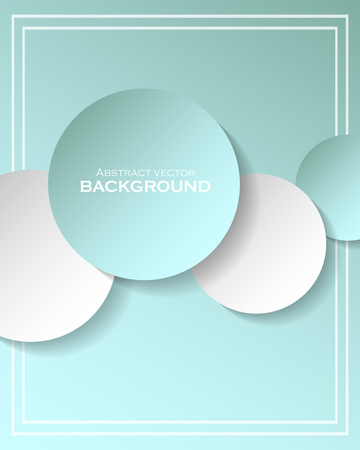Abstract paper round circles in a frame with place for text. Vector illustrationのイラスト素材