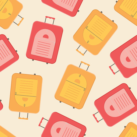 Colorful modern valise seamless pattern. Vector illustrationのイラスト素材