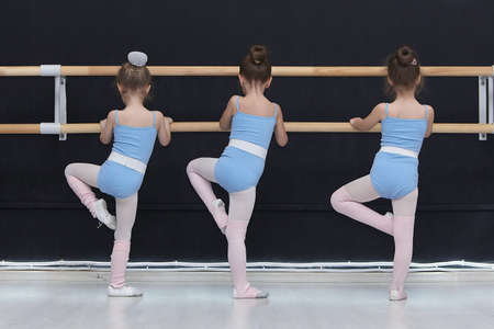 the little girls arranged themselves in the shape of a heart. a lesson in a choreographic school