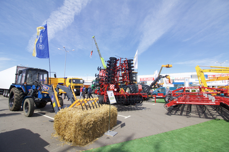 MINSK, MINSKAYA/BELARUS - 08 JUNE 2017: 27th International Specialized Exhibition "BELAGRO - 2017" and the International Specialized Exhibition "BELFERMA - 2017". Agrarian international forumのeditorial素材