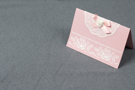 Making greeting card from paper, cardboard and tape.の写真素材
