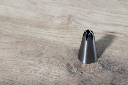Conical tip for making marshmallows. Made from stainless steel.の写真素材