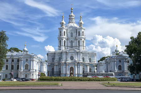 Smolny Cathedral, St. Petersburgの写真素材
