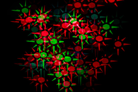 Colorful abstract background in the form of stars shot closeupの写真素材