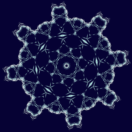 drawing snowflakes as a backdrop to a cheerful のイラスト素材