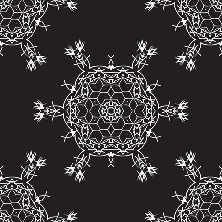 Vector drawing snowflakes as a backdrop to a cheerful Christmas holidaysのイラスト素材