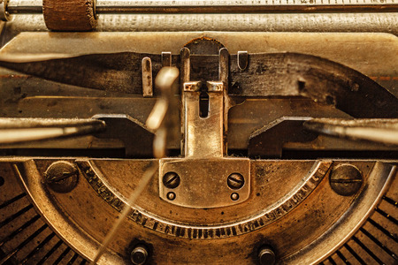 Retro vintage typewriter closeup shot office suppliesの写真素材