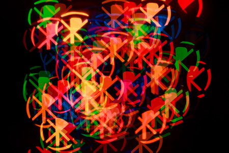Multicolored abstract background of out of focus lights