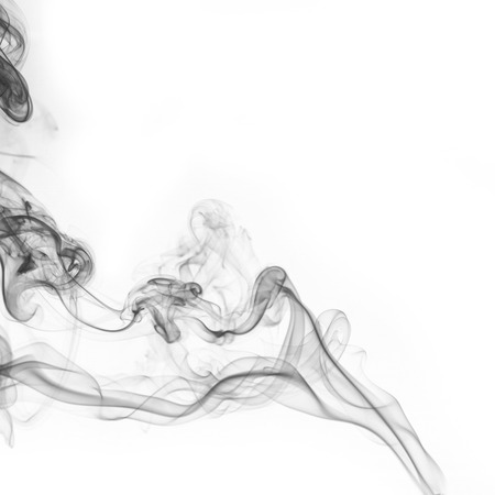 Abstract smoke moves on a white backgroundの写真素材