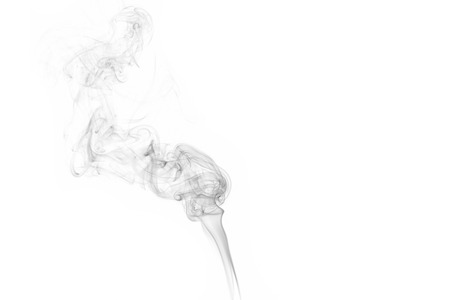 Abstract smoke moves on a white backgroundの写真素材