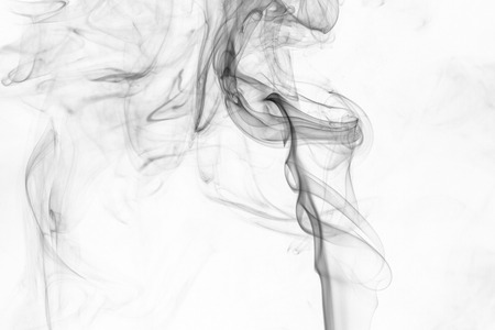 Abstract smoke moves on a white backgroundの写真素材