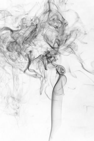 Abstract smoke moves on a white backgroundの写真素材