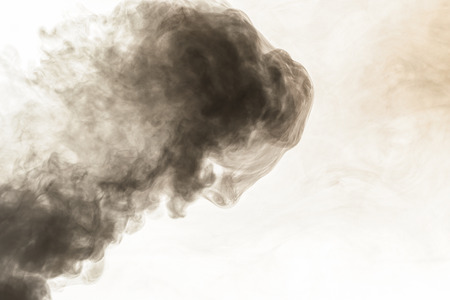 Abstract smoke moves on a white backgroundの写真素材