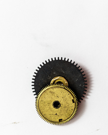 Screw heads, gears, textures and other metal details.の写真素材