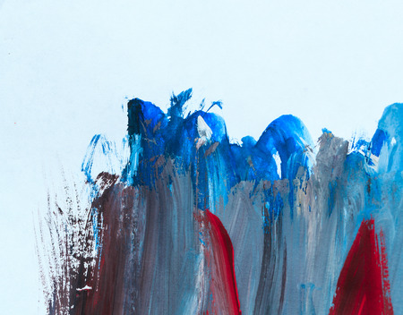 Colorful abstract watercolors is handmade on canvasの写真素材