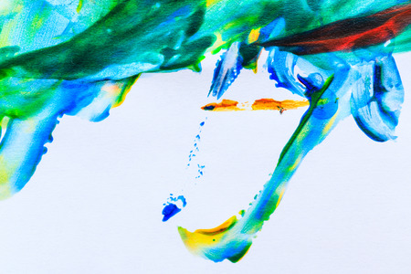 Colorful abstract oil painting on canvas is made by handの写真素材