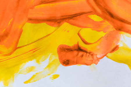 Colorful abstract paints is handmade on canvasの写真素材