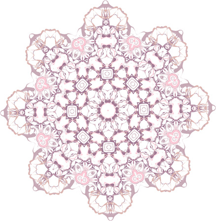 Abstract floral ornament in oriental style on a white backgroundのイラスト素材